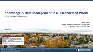 Managing Knowledge and Data in a Disconnected World