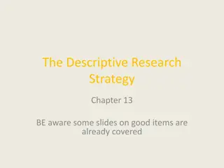 Descriptive Research Methods in Social Sciences