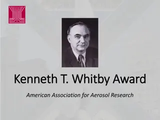 Honoring Contributions in Aerosol Science - Kenneth T. Whitby Award Recipients