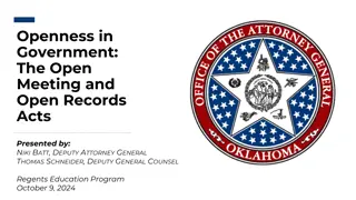 Openness in Government: The Open Meeting and Open Records Acts