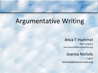 Argumentative Writing: Key Elements and Examples