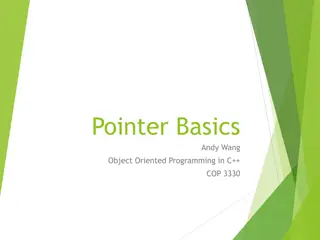 Pointers in Object-Oriented Programming using C++