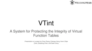 Protecting Virtual Function Tables Integrity: VTint System Overview
