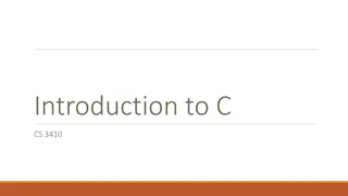 Basics of C Programming: Terminology, Arrays, and Strings