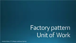 Factory Patterns Unit of Work