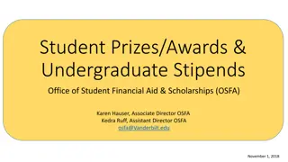 Student Prizes, Awards, Stipends, and Scholarships at Vanderbilt University