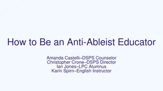 Anti-Ableist Education: Challenging Assumptions and Prioritizing Accessibility
