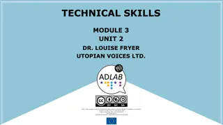 Technical Skills and Equipment for Audio Description Services in Modern Languages Studies