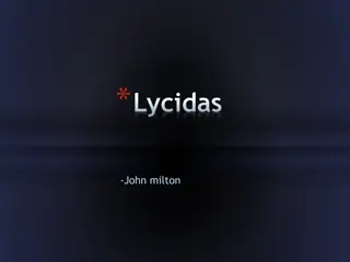 Elegy of Lycidas by John Milton: A Poetic Tribute