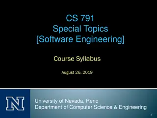 CS 791 Software Engineering Syllabus