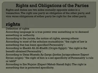 Rights and Duties in Legal Transactions