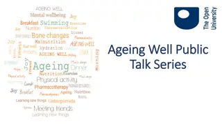 Optimizing Nutritional Needs for Healthy Ageing Talk Series