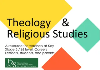 Exploring Theology and Religious Studies at Key Stage 5/S6 Level