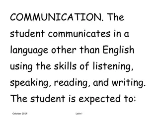Enhancing Communication, Cultural Understanding, and Cross-Disciplinary Connections in Latin Language Study