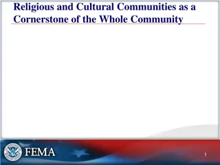 Engaging Religious and Cultural Communities in Disaster Management