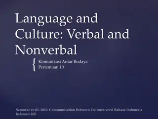 Language and Culture: Key Concepts and Interactions