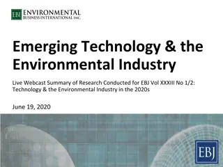Environmental Industry Technology Trends and Summits 2020