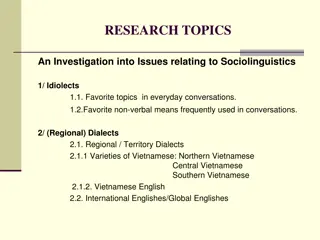 Investigating Sociolinguistic Issues: Language, Communication, and Culture