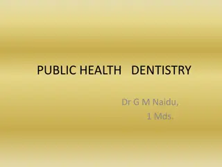Dental Public Health Principles and Services