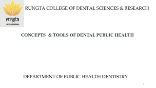 Dental Sciences & Research Concepts in Public Health Dentistry