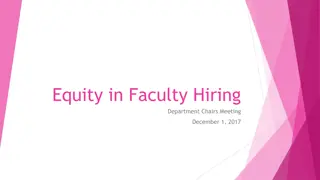 Equity in Faculty Hiring and Campus Organizational Culture