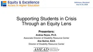 Supporting Students in Crisis Through an Equity Lens