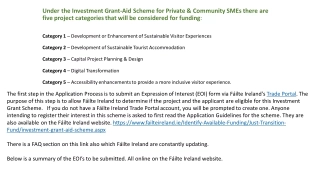 Investment Grant-Aid Scheme for Private & Community SMEs