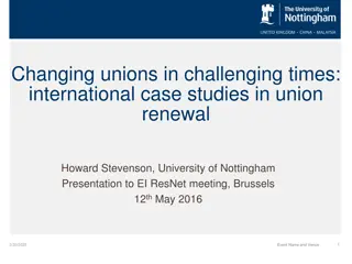 Strategies for Union Renewal in Challenging Times: Case Studies and Insights
