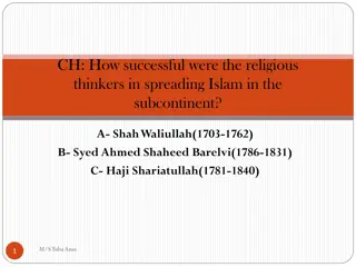 Reviving Islam in the Subcontinent: Shah Waliullah's Contributions