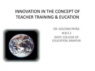 Innovative Concepts in Teacher Training & Education