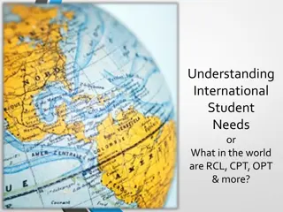 Understanding International Student Needs: RCL, CPT, OPT & More