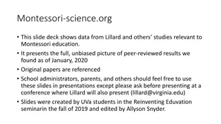 Montessori Education Research Findings 2020