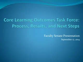 Faculty Senate Presentation & Core Curriculum Assessment Journey