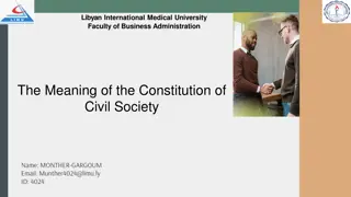 The Meaning and Principles of Civil Society