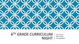 6th Grade Curriculum Overview and Teacher Information
