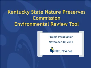 Kentucky State Nature Preserves Commission Environmental Review Tool Project Overview