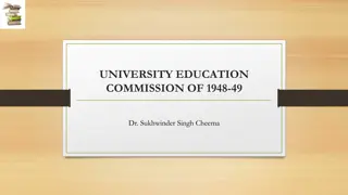 University Education Commission of 1948-49 & Dr. Sukhwinder Singh Cheema