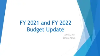 University of Hawaii Budget Updates FY 2021 and FY 2022 July Forum