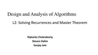 Solving Recurrences and Master Theorem in Algorithm Analysis