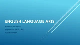English Language Arts Instructional Activities and Standards Overview