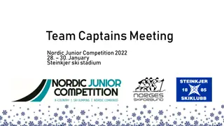 Nordic Junior Competition 2022: Team Captains Meeting & Race Program