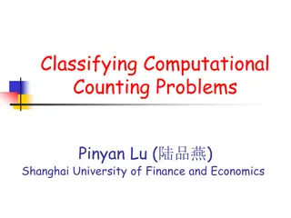 Computational Counting Problems and Complexity Classes Overview