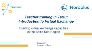 Innovative Virtual Exchange Training in the Baltic Sea Region