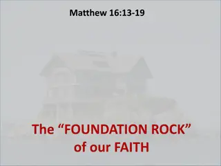 Identity of Jesus and the Foundation Rock of Our Faith