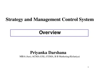 Strategy and Management Control Systems