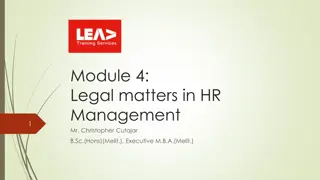 Employment Contracts and Legal Clauses in HR Management