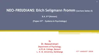 Neo-Freudian Psychology: Key Theorists, Contributions, and Disagreements