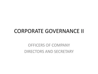 Company Officers, Directors, and Corporate Governance