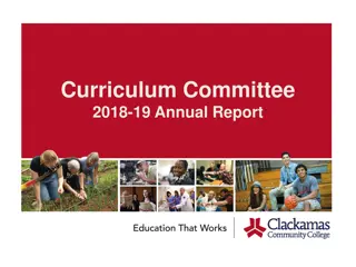 College Curriculum Committee 2018-19: Annual Report and Membership Overview