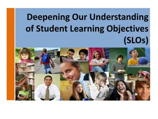Student Learning Objectives (SLOs) Process Overview